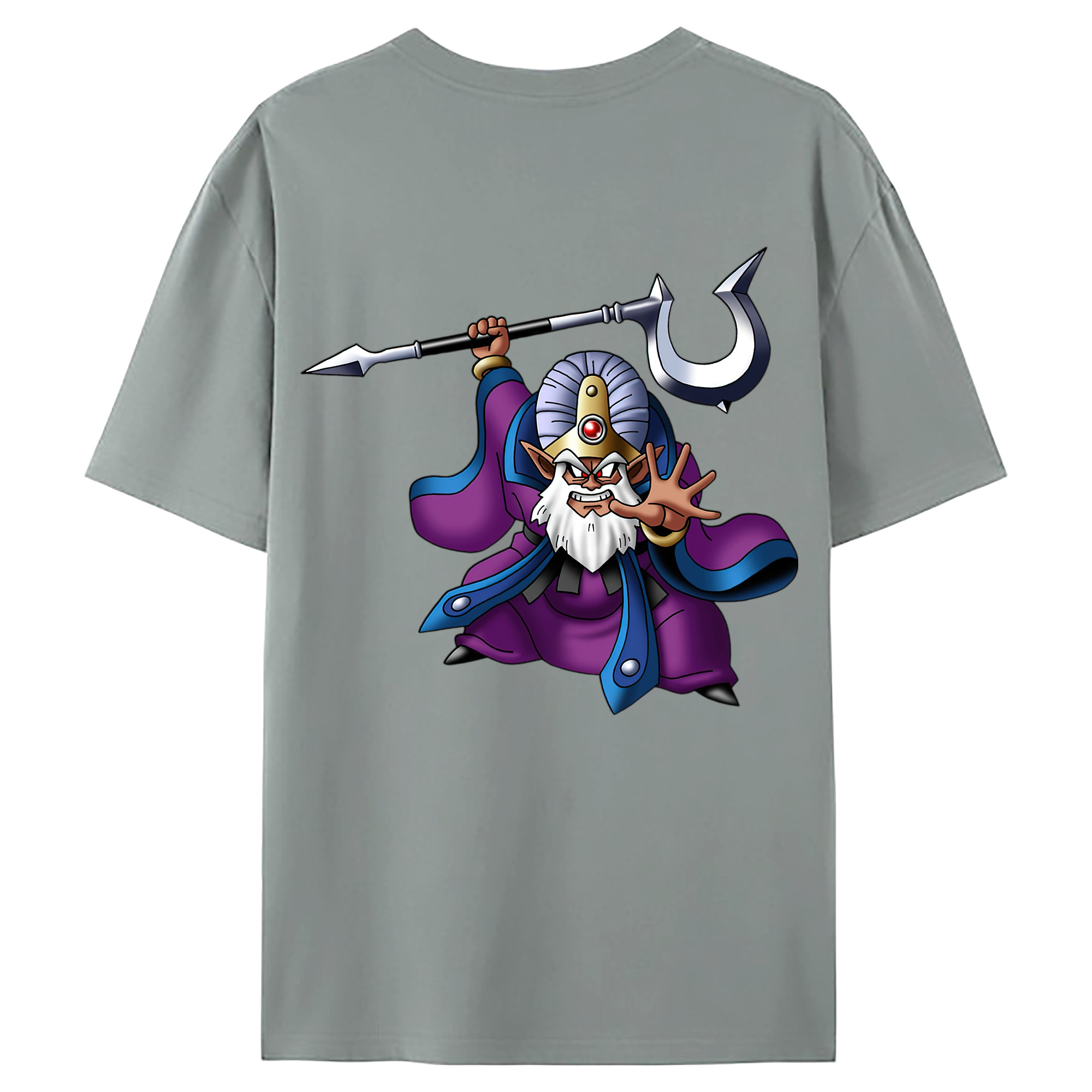 （画像用） ドラゴンクエスト Doragon Kuesuto Dragon Quest 綿100％ メンズ半袖Tシャツ（バックプリント） 通気性